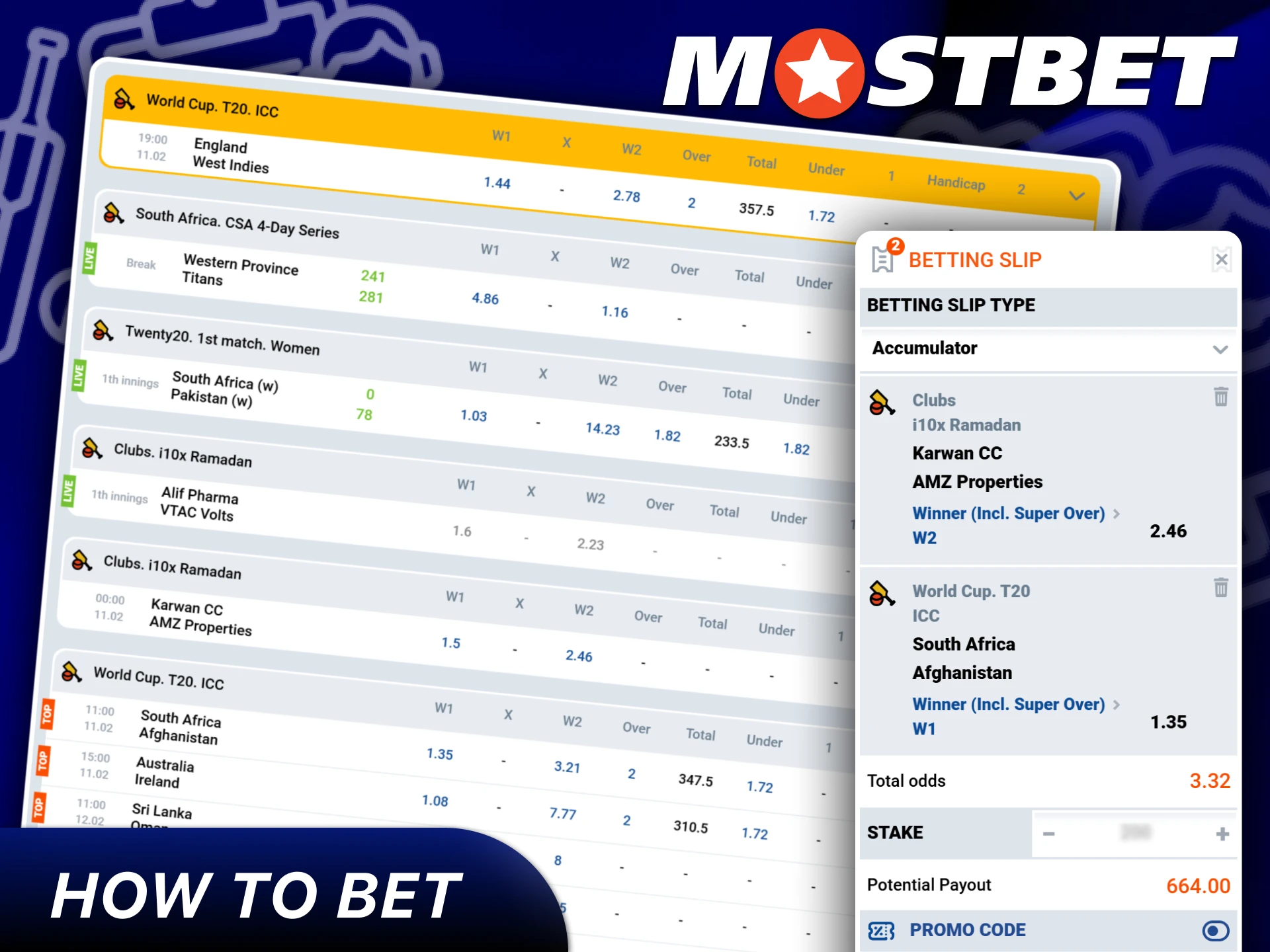 A simple guide for placing online cricket bets on the Mostbet platform.